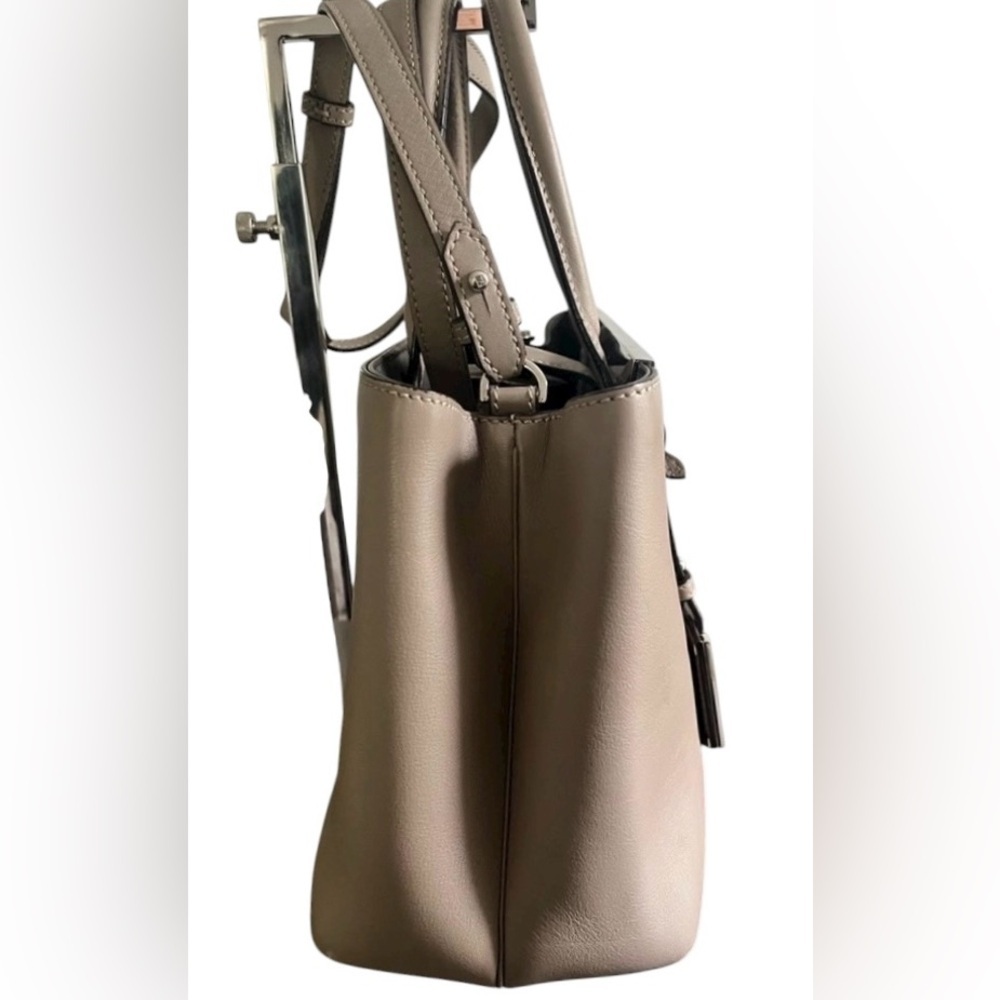 Fendi Petite 2Jours Vitello Calfskin Satchel Tortora Taupe Crossbody - Picture 7 of 16